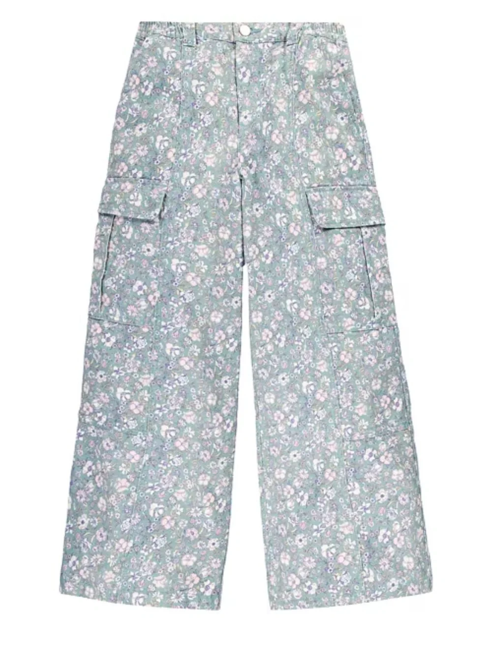 Levi’s Big Girls Twill High-Rise Baggy Floral Cargo Pants | Size 10